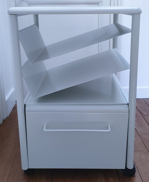 lacquered metal side table by agfa