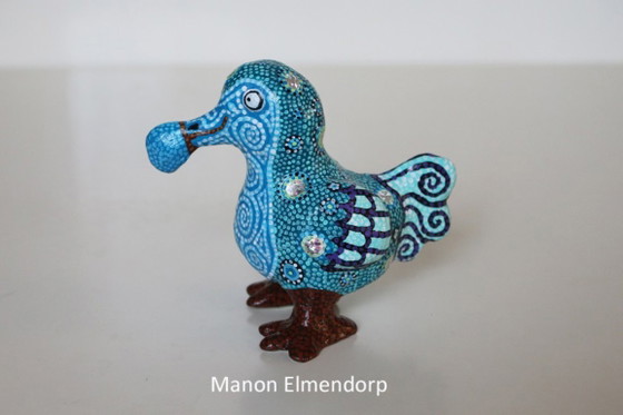 100% Sculture Dodo Fatte a Mano / Arte di Uccelli Nuove, Altro, Blu, Modern (foto 3 di 6)