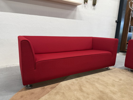 Image 1 of Gelderland 4800 Coin salon 2,5 & 2 places & 2 fauteuils rouge