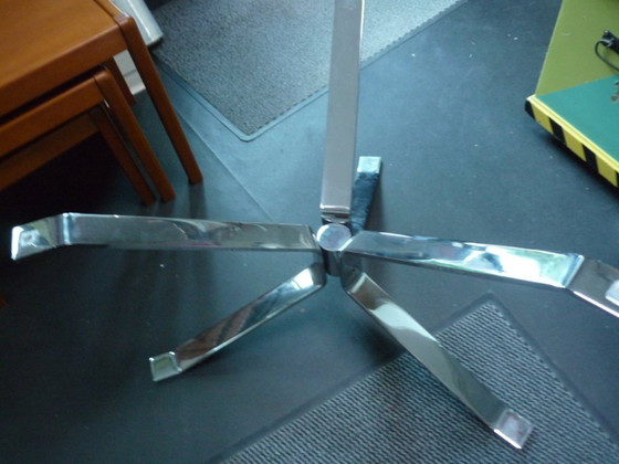 Image 1 of Table de salon vintage verre et chrome