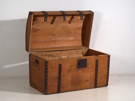Antieke kist met metalen structuur (ca. 1900) #80 – Opbergkast, Rustic (photo 19 of 40)