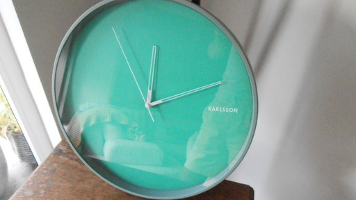 Karlsson Designer-Uhr - 40cm Durchmesser - mintgrün