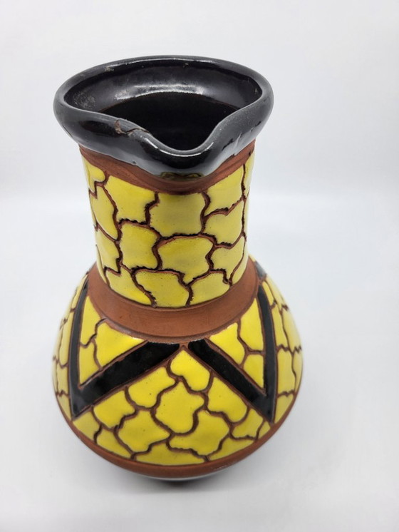 Image 1 of Raymond Camart Vallauris Art Deco style terracotta vase, 1950