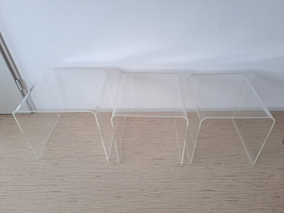 Image 1 of Mimiset Plexiglass vintage nesting tables