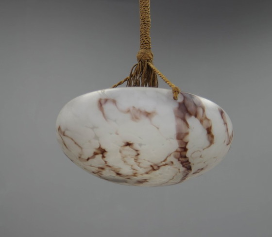 Art Nouveau Glass Pendant, Czechoslovakia, 1920s, Pendant lamps, Purple (photo 9 of 15)