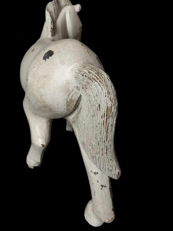 Image 1 of Cavallo in legno intagliato – Arte popolare – Francia/Svizzera, circa 1880