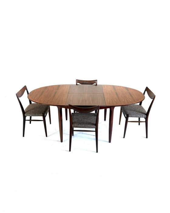 Vintage Rosewood Extendable Dining Table ‘60s – Kondor Möbel-Perfektion, Metal (photo 10 of 15)
