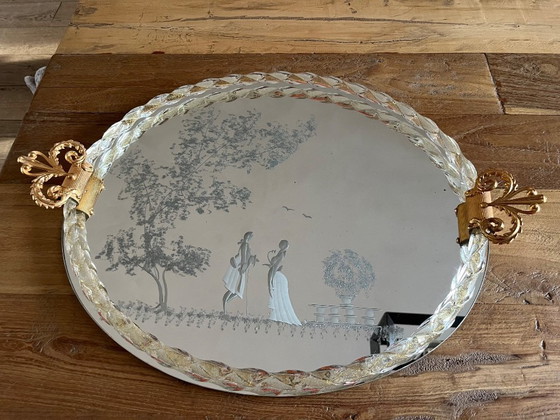 Image 1 of Set liquore firmato Barbini Murano – etichetta Moderna – completo