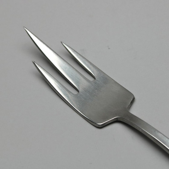 Image 1 of Folke Arström (1907-1997) - Gense Schweden - Modell Facette - Edelstahl 18-8 - Set aus Fleischmesser und Gabel (2x)