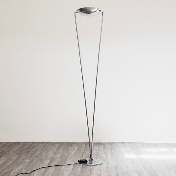 Image 1 of Vloerlamp met stalen frame, minimalistisch design, jaren 80