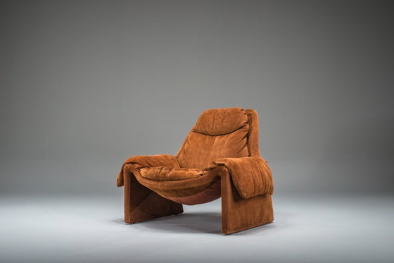 Image 1 of  Voorstellen P60 Leren Loungestoel van Vittorio Introini voor Saporiti, Italië, 1960