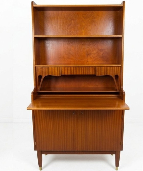 Image 1 of Scrivania-libreria vintage in teak, anni '60