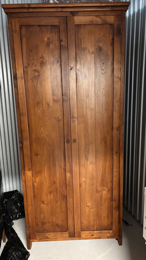 Mooi Houten Strakke Kledingkast – kledingkasten, Wood, Metal