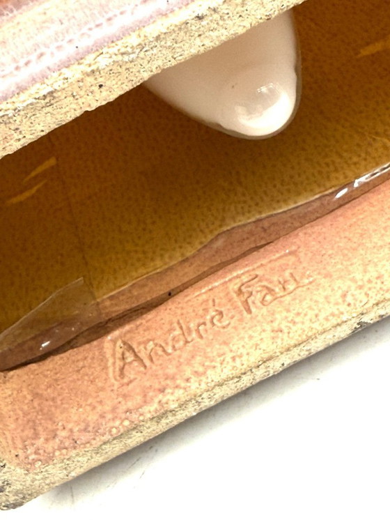 Image 1 of Art deco Keramik-Tischlampe, Andre Fau Boulogne Frankreich um 1940