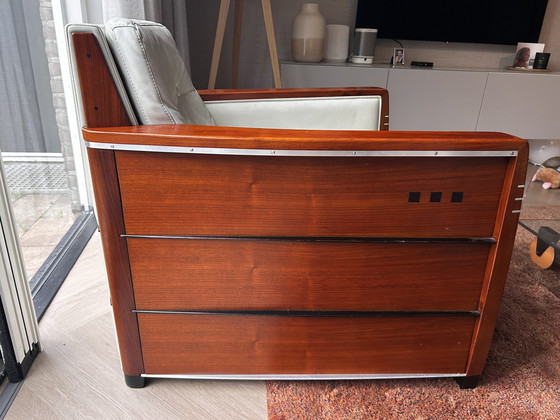 Image 1 of Zwei Schuitema Sessel - Modell Frank - Leder creme