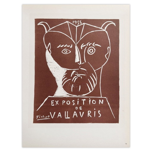 Pablo PICASSO AF 1955 - Exposition Vallauris poster 1959