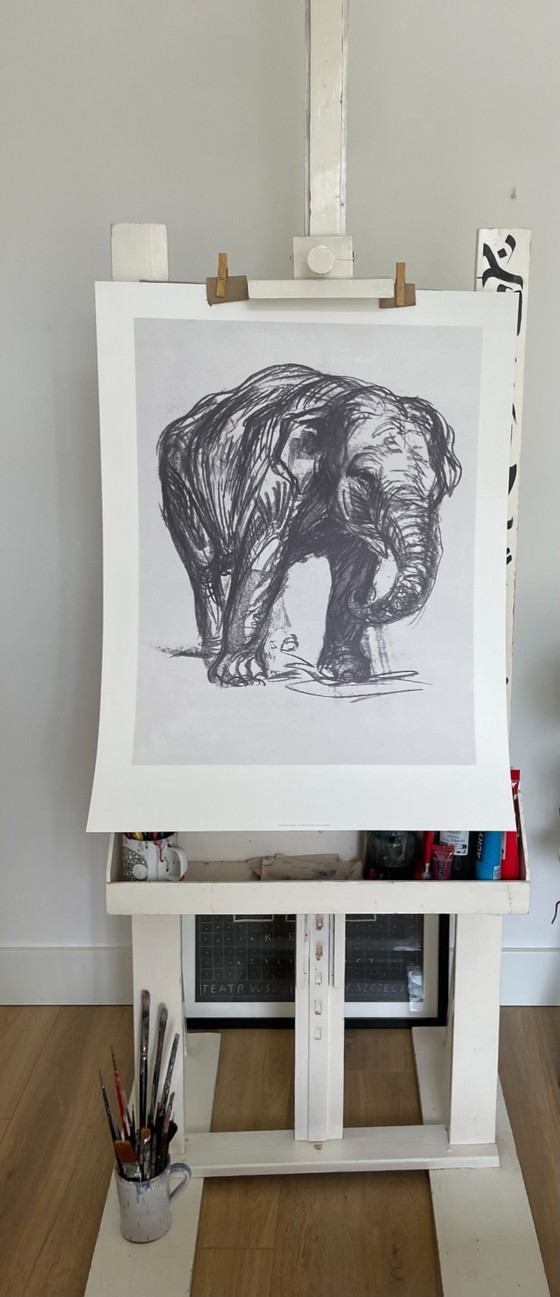 Image 1 of Franz Marc (1880-1916), Elefant, 1907, Printed in Italy 