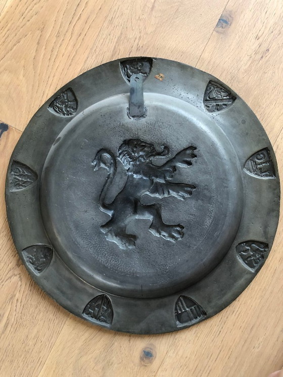 Image 1 of Placca decorativa da parete in peltro