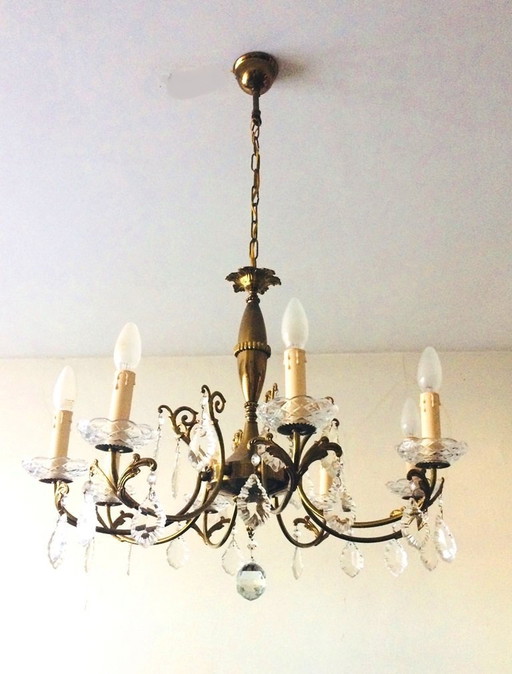 8-arm chandelier * Hollywood Regency * Vintage 60s