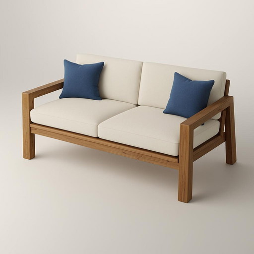 Easy DIY Outdoor Couch Plans Modern Slatted Wood Sofa (Canapé en bois à lattes)