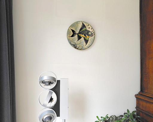 Piatto da parete di design spagnolo vintage, Puigdemont, La Bisbal Anni '60 – wanddecoratie, Ceramic (photo 2 of 11)