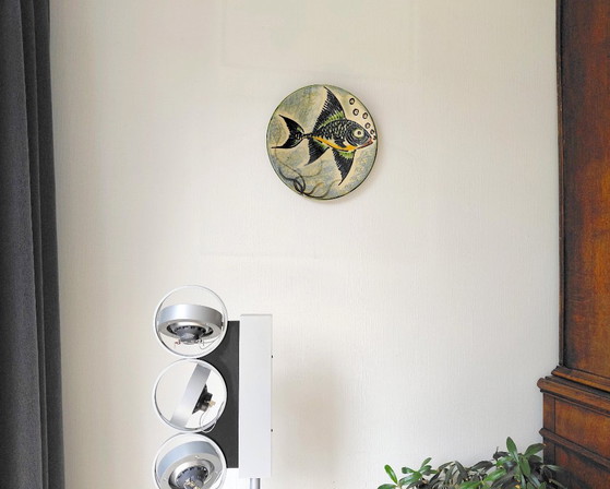 Piatto da parete di design spagnolo vintage, Puigdemont, La Bisbal Anni '60 – Decorazioni murali, Ceramic (photo 2 of 11)