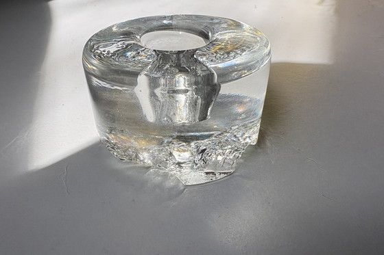 Image 1 of Bougeoir en verre vintage Ittala Gaissa