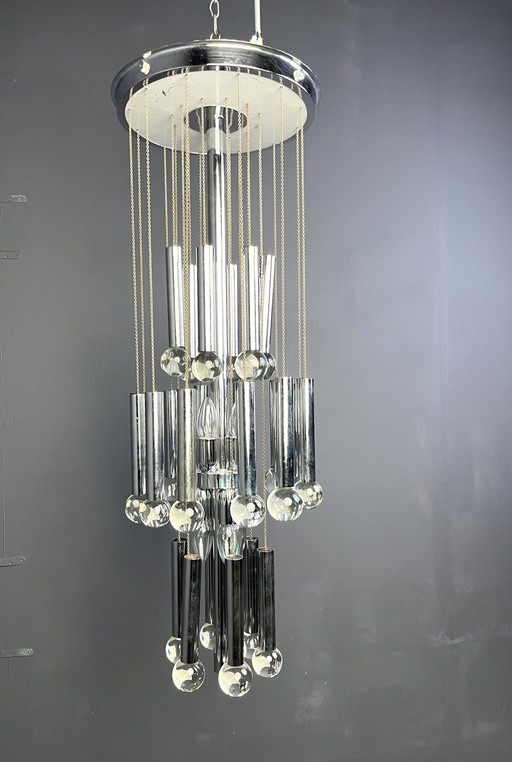 Vintage chandelier by Gaetano Sciolari, 1970s