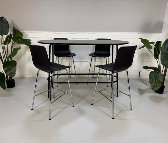 Image 1 of Vitra HAL RE Stool Medium Chair Designer Bar Chair + Table