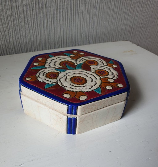 Bomboniera Art Déco Longwy / Portagioie – Ø 18 cm