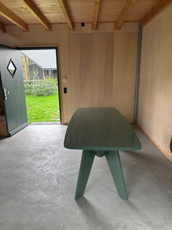 Originele Piet Hein Eek Crisistafel In Hoogglans Groen – Eettafels, Wood (photo 7 of 7)