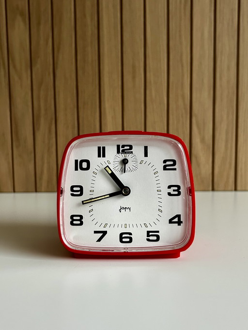 Vintage Japy rode mechanische alarm uit 1960