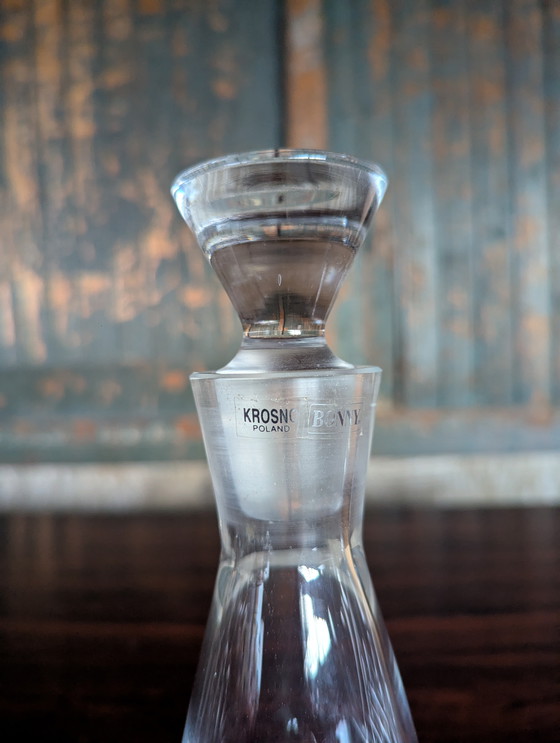 Image 1 of Vintage set of 7 wine glasses & 1 Krosno Bonny carafe