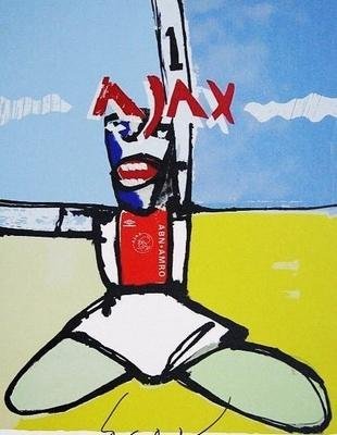 Herman Brood --- Ajax Wint!!!! (Op Canvas)