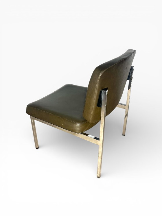 Image 1 of Vintage chromen loungestoel uit de jaren 70
