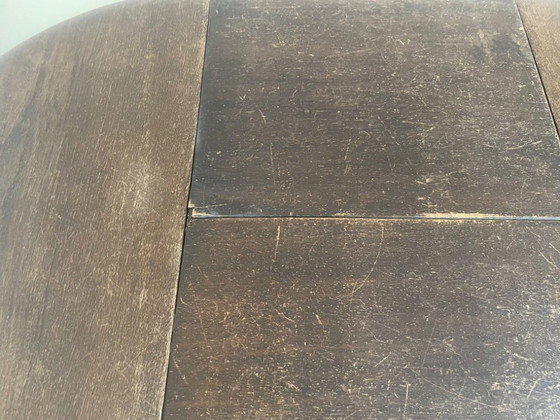 Image 1 of Tavolo Art Déco con una forma elegante e meravigliosamente curva per l'estensione