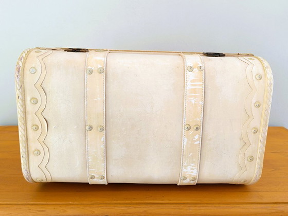 Image 1 of Piccolo contenitore in legno e pelle