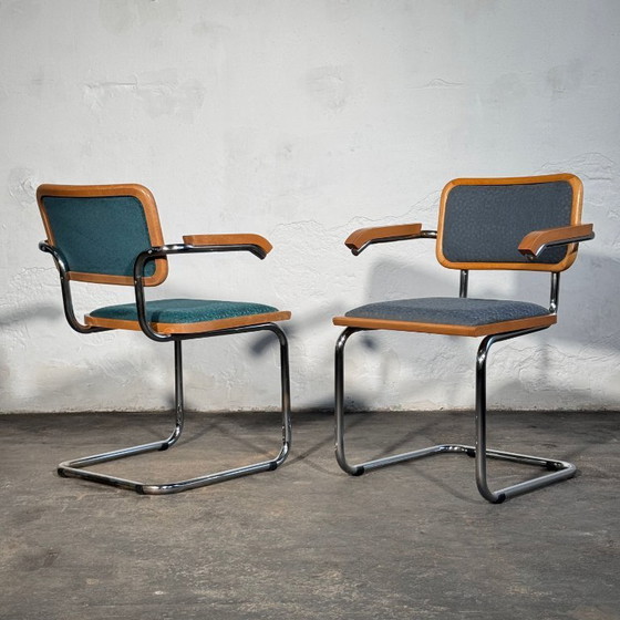 Image 1 of Ensemble de 4 chaises rembourrées de style Cesca par Stol Kamnik, années 1960