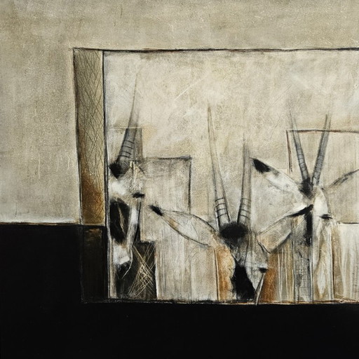 Schilderij 'Oryx' Beate Emanuel 2003 – schilderijen tekeningen, Canvas