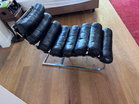 Fritz Hansen Replika Loungesessel – Stühle und Loungesessel, Leder, Chrom (photo 2 of 5)