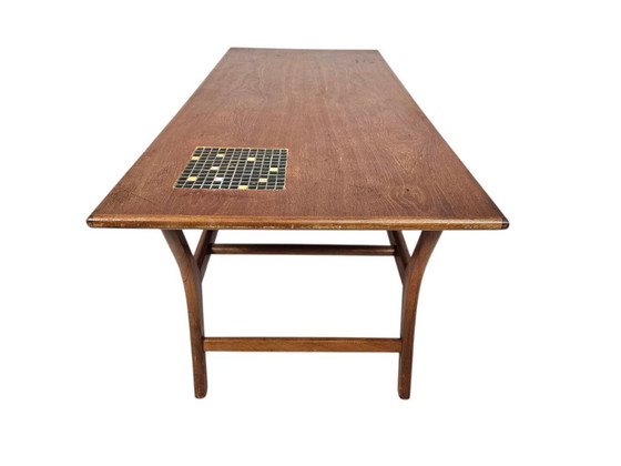 Louis van Teeffelen -  Vintage Teak Coffee Table for Wébé - 1960's, Salontafels, Keramiek, Hout, Zwart (foto 3 van 7)