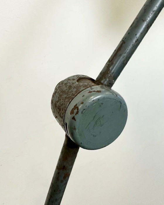 Image 1 of Large Grey Industrial Workshop Table Lamp, 1960s