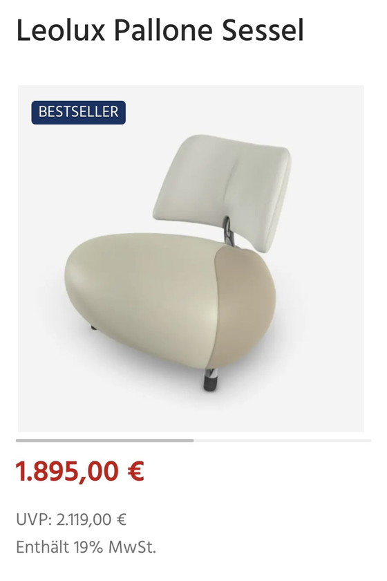 Image 1 of Leolux Pallone Sessel Leder