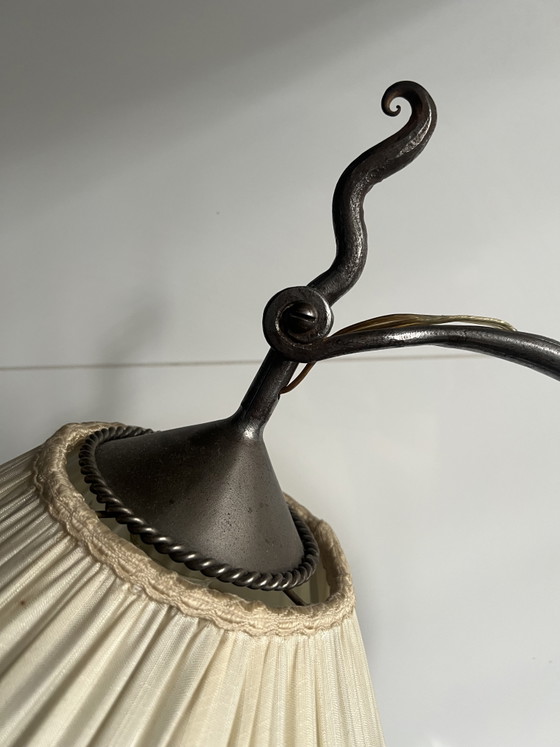 Lampada da tavolo in ferro battuto Dutch Arts & Crafts Amsterdam School anni '20 – Lampade da tavolo (photo 7 of 12)