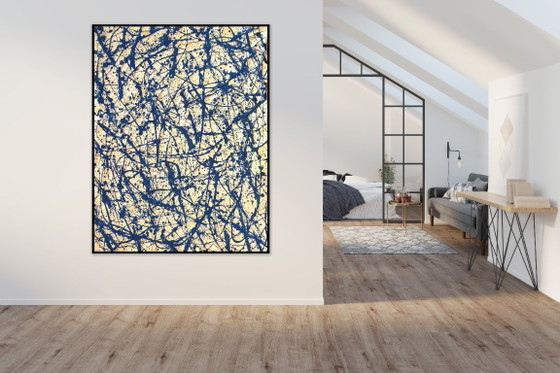 Jürgen Angeler - Informalismo Blu Dorato – Dipinti e disegni, Tela (photo 17 of 18)