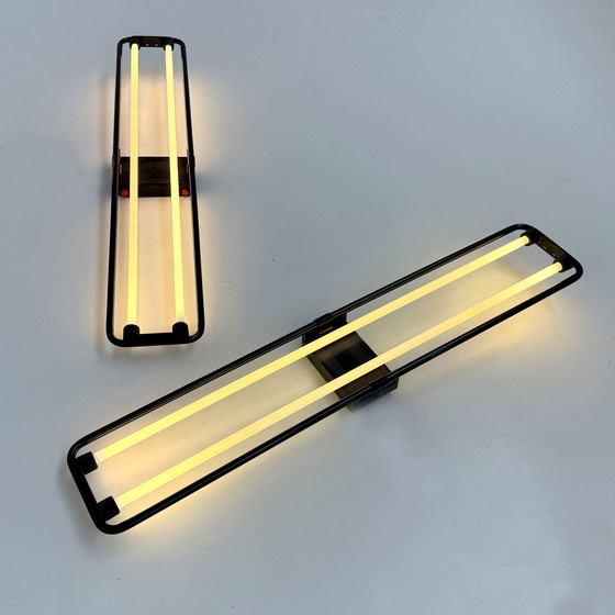 Image 1 of Lampada da parete al neon nero di Gian N. Gigante per Zerbetto, anni '80