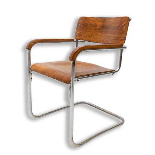 Vintage Bauhaus office chair by Robert Slezák for Baťa 1930s