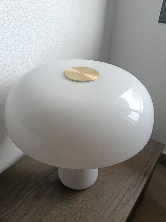 Design For The People Glossy White Table Lamp – Glass, Marble (photo 6 of 6)