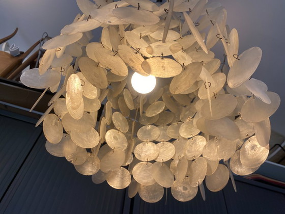 Suspension Lamp Chandelier Ceiling Light Mother-of-pearl Verner Panton vintage 1970 – Stone (photo 6 of 20)