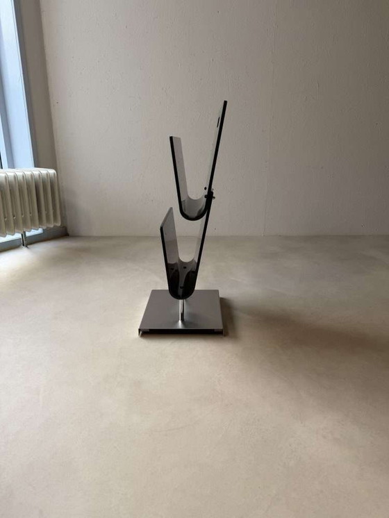 Image 1 of Stehender Leseständer aus Acrylglas, Chrom, 80er Jahre